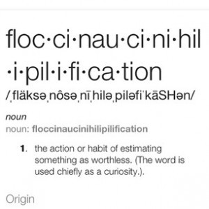 Floccinaucihihilipilification