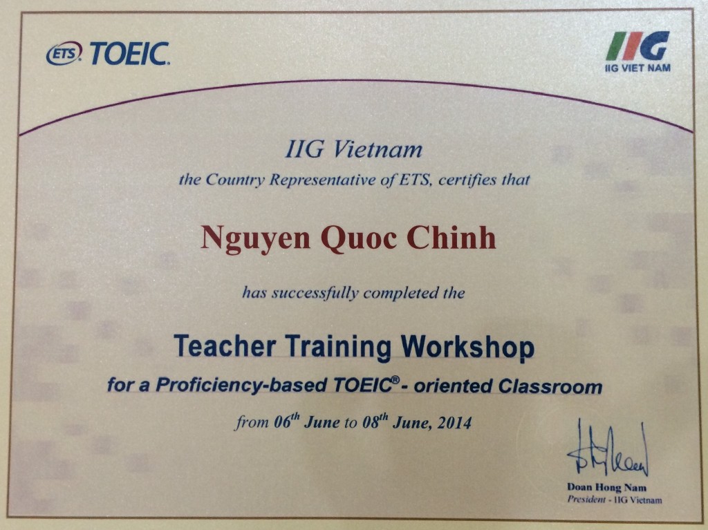 Chung Chi Toeic Trainer IIG