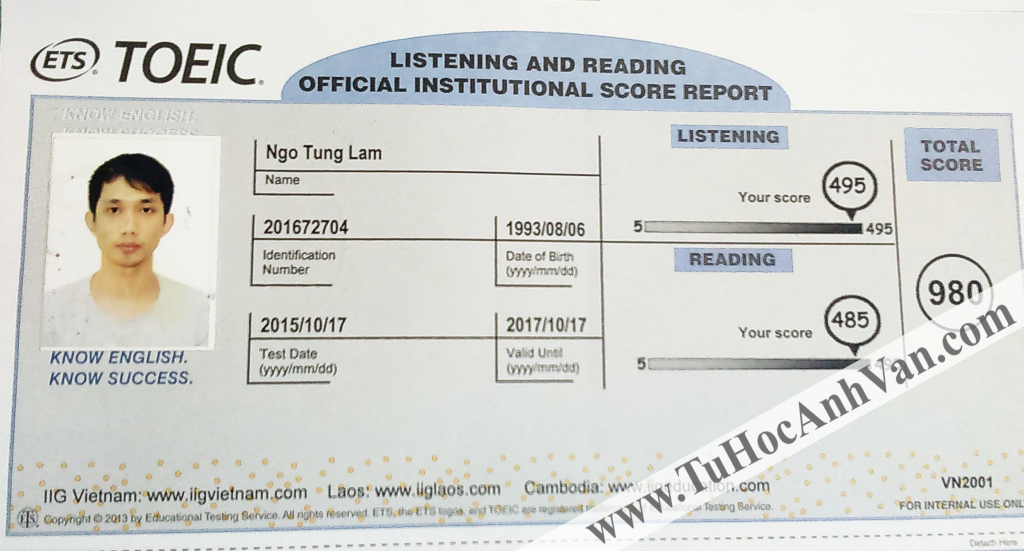 980/990 diem cao toeic