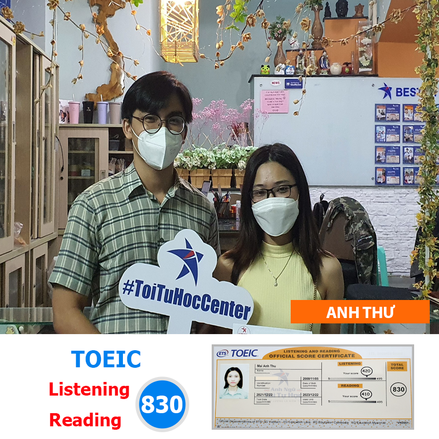 Anh Thư  830 TOEIC (2022)