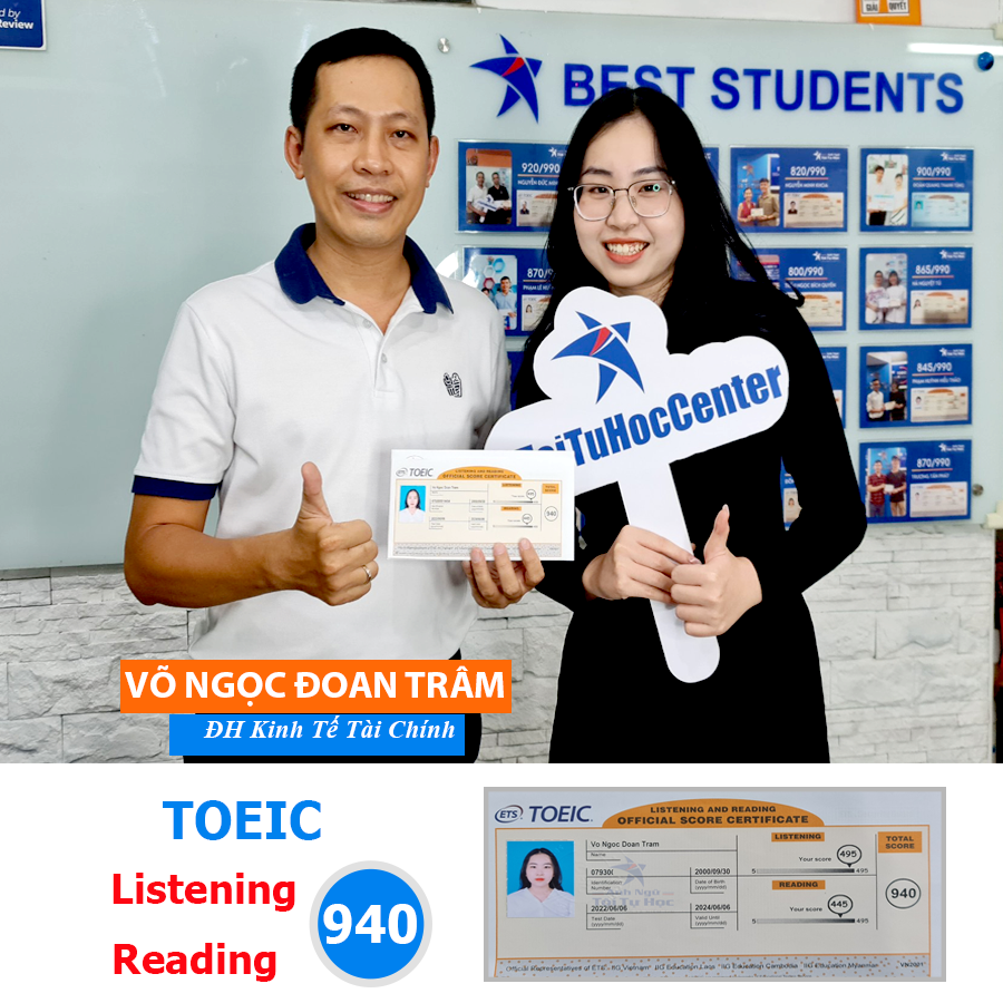 Đoan Trâm 940 TOEIC (2022)